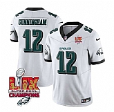 Men & Women & Youth Philadelphia Eagles #12 Randall Cunningham White 2025 Eagles Logo Super Bowl LIX Patch New F.U.S.E. Vapor Limited Stitched Jersey Dzhi,baseball caps,new era cap wholesale,wholesale hats